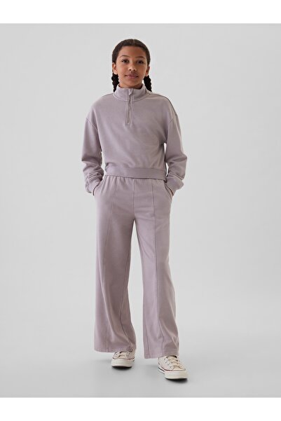 GAP Kız ÇocukVintage Soft Yarım Fermuarlı Crop Pullover Sweatshirt