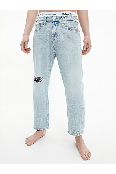 Calvin Klein Erkek Straight Cropped Kot Pantolon