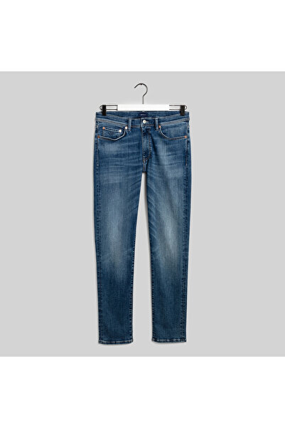 Gant Erkek Mavi Extra Slim Fit Jean Pantolon