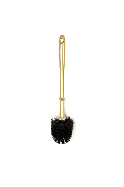 Prima Nova Matte Gold Plastic Toilet Brush - White Refill, 1 Plastic