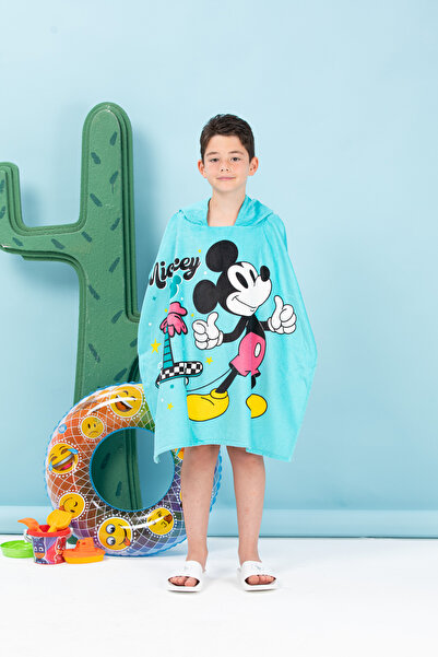Özdilek معطف ميكي ماوس بيتش ديزني المخملي المرخص للأطفال بعمر 4/9
