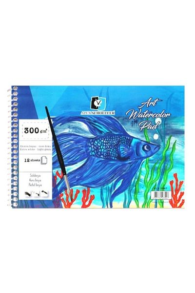 Alex Schoeller Aquarell A5 Spiral 300Gr 12Yp Water Color Notebook / Alx.3947