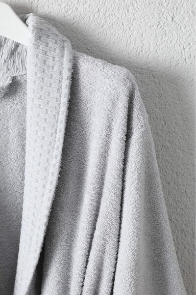 FAVORA Tuwa Unisex Cotton Size Xxl Single Bathrobe Set - Gray