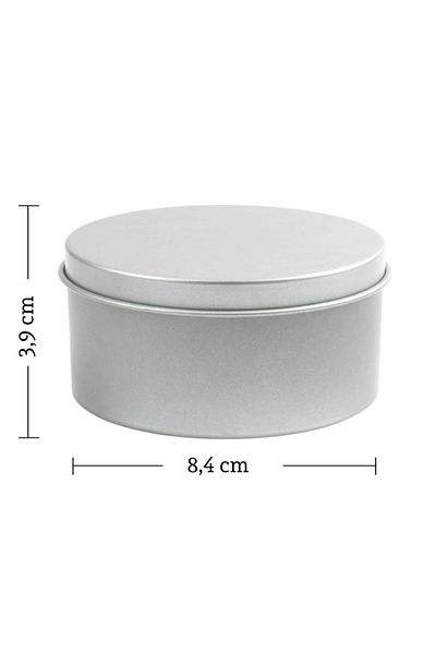 MumvemuM 24 Large Size Silver Color Tin Box