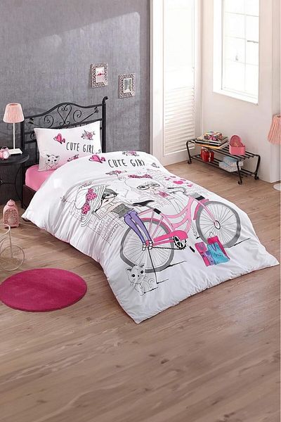 FAVORA Crystal Cute Girls Single Teen Duvet Cover Set