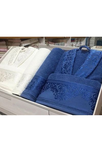 Fiesta Σετ οικογενειακό μπουρνούζι από βαμβακερό ζακάρ