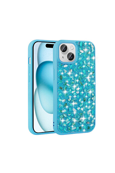Ummeslem Cover Linea Cover Compatible for iPhone 15 Plus Case Shiny Rhineston...