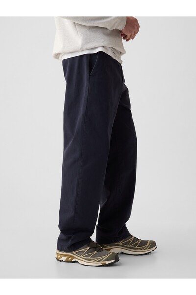 GAP Erkek Lacivert GapFlex Modern Khaki Baggy Pantolon