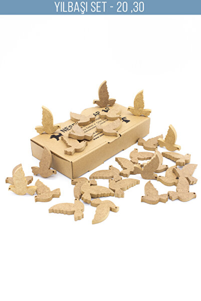 na neşeli ahşap 30 Adet Yılbaşı süsü çocuk okul öncesi etkinlik Yılbaşı ağacı...