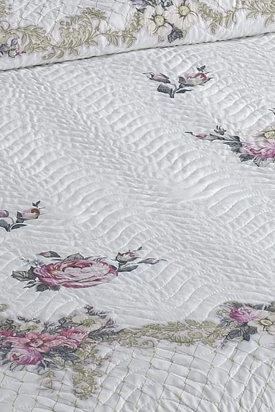 FAVORA Coverlet Katie Double Quilted Bedspread Set - Pink