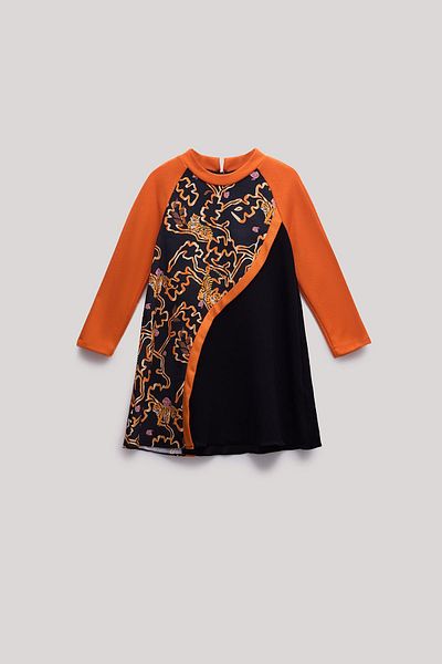 Lia Lea BG Store Rochie pentru fete portocaliu-negru
