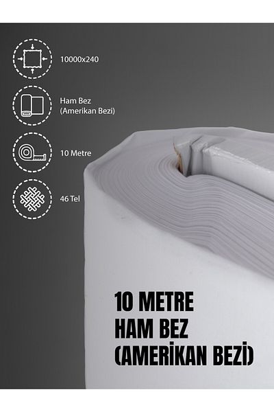 FAVORA Λευκό 100% βαμβάκι 46 σύρμα αμερικανικό ύφασμα ακατέργαστο ύφασμα - 1000x240 cm