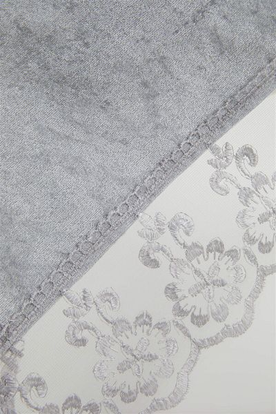 FAVORA Fatih Laced Velvet Fiskos Cover - Gray