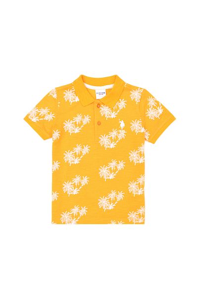 U.S. Polo Assn. Tricou portocaliu cu gât polo pentru băiat 50263541 -VR051
