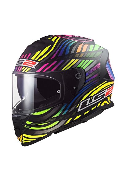 LS2 STORM 2 POWER MAT SİYAH-GÖKKUŞAĞI KASK