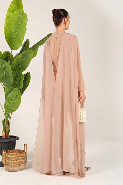 Melike Tatar Chiffon Jumpsuit - Stone Detailed, Model 32-6121