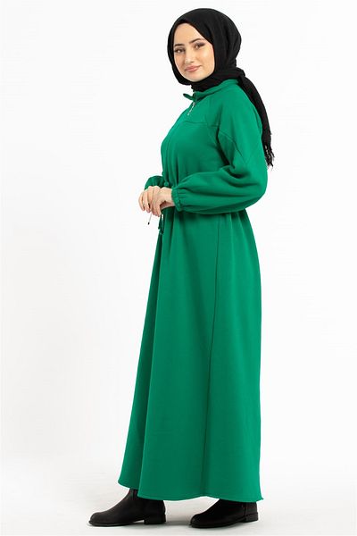 Sevitli Rochie cu 3 fire cu tunel în talie - verde