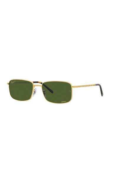 Ray-Ban Ray Ban Unisex Rectangle Sunglasses- Rb 3717 - Lense Size:57mm - Legend Gold