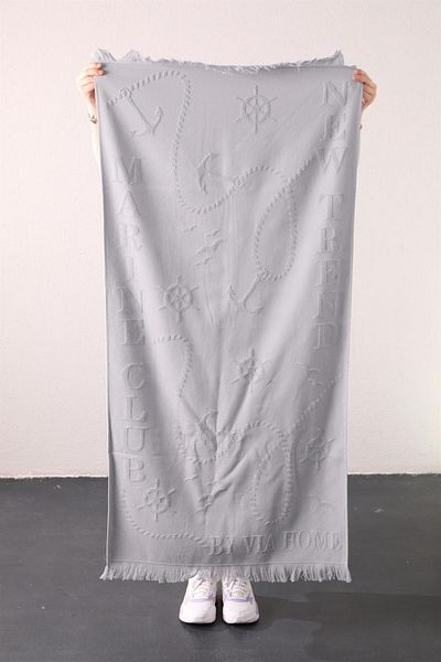 FAVORA Prosop de plajă în relief Trend 100% bumbac - gri