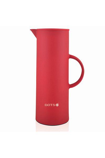 DOTS Tea and Coffee Thermos, 1 Liter - Red