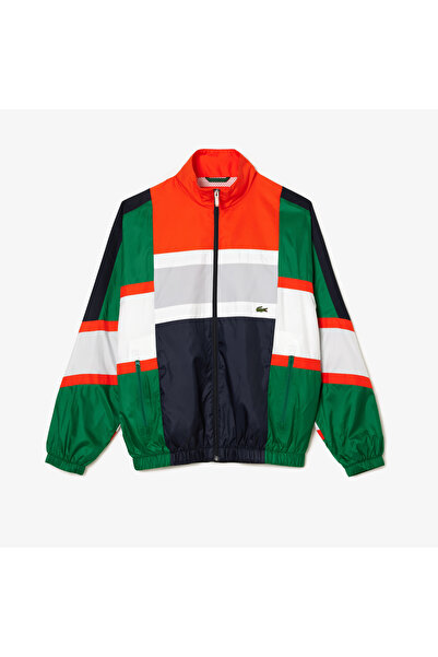 Lacoste Erkek Dik Yaka Renk Bloklu Renkli Mont