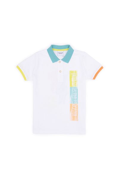 U.S. Polo Assn. Μπλουζάκι με λαιμόκοψη για αγόρι λευκό πόλο 50263542-VR013