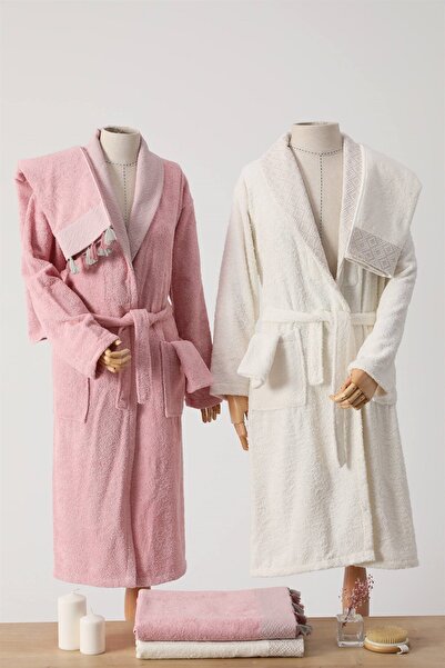FAVORA Set halate de baie Nurpak Sapphire Cotton Family - Crema - Dusty Rose