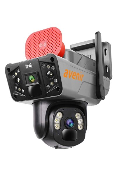 AVENİR AV-S427 (4G-Solar) Sim Kartlı Güneş Enerjili Dış Ortam 360° Akıllı Kamera SD Kart