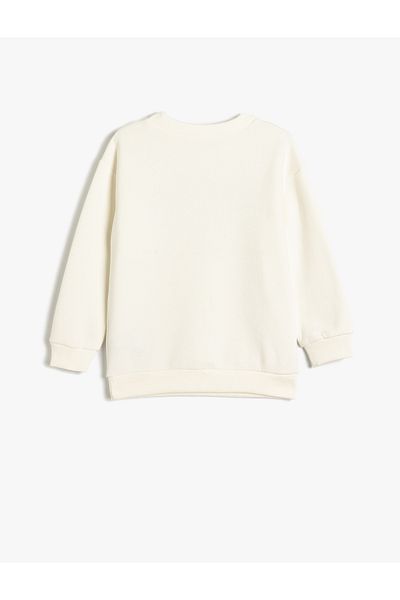 Koton Bavlněná mikina Crew Neck Blended - Slogan Printed