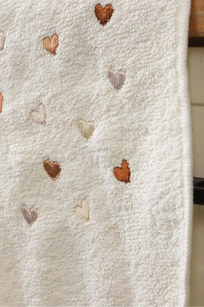 FAVORA 6 قطع من مناشف المطبخ Yoncagül Pompom 30x50 - متنوعة