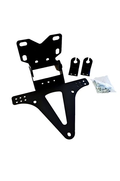 Genel Markalar UNİVERSAL MOTOSİKLET  Uyumlu  SİNYAL BAĞLANTILI KATLANIR PLAKALIK SİYAH