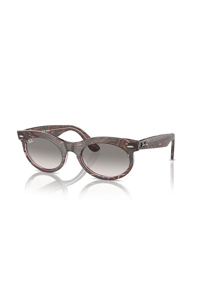 Ray-Ban Ray Ban Unisex Oval Wayfarer Oval Sunglasses- Rb 2242 - Lense Size:53mm - Photo Waves Purple
