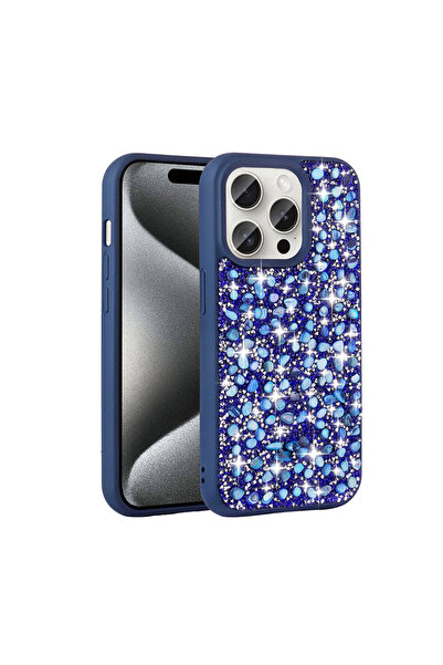 Ummeslem Cover Linea Cover Compatible for iPhone 15 Pro Case Shiny Stone Desi...