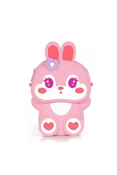 Ogi Mogi Toys Silikon-Rosa-Hasen-Schultertasche