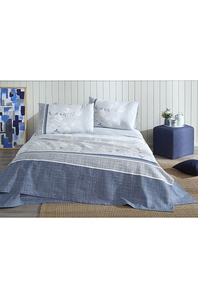 FLORETTA Set piqué unic Flor Blanca