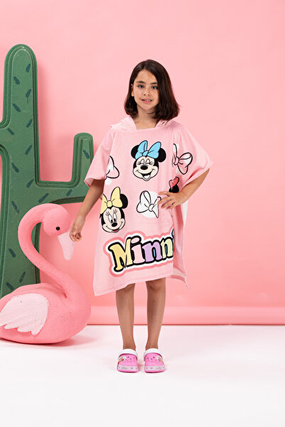 Özdilek Minnie Mouse Bowl Disney Lisanslı Kadife Çocuk Panço 4/9 Yaş