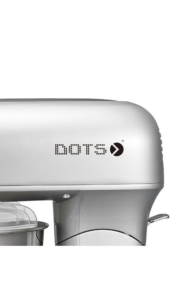 DOTS Stand Mixer with 6 Mixing Speeds and A 6 Liter Stainless Steel Bowl - 1200 Watt - Silver