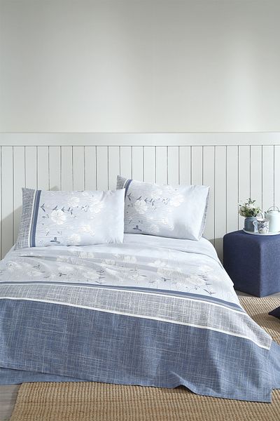FLORETTA Set piqué unic Flor Blanca
