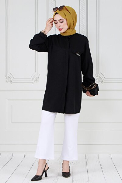 Sevitli تونيك بتفاصيل حجر أسود