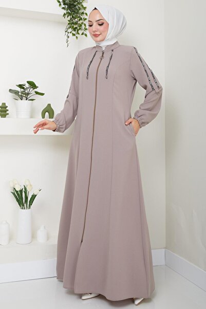 hafsamina Mink HM2483 - Striped Sports Ferace