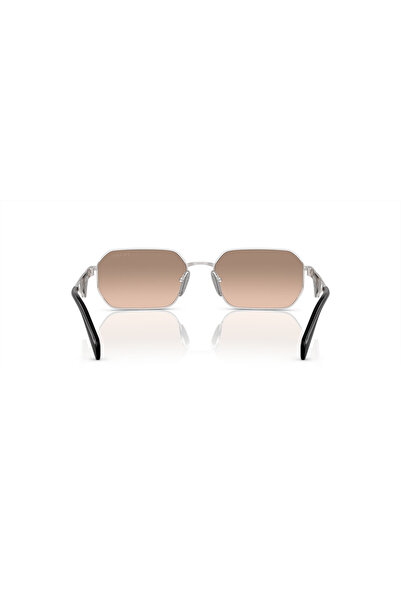 Prada Woman Irregular Sunglasses- Pr A51s - Lense Size:58mm - Silver