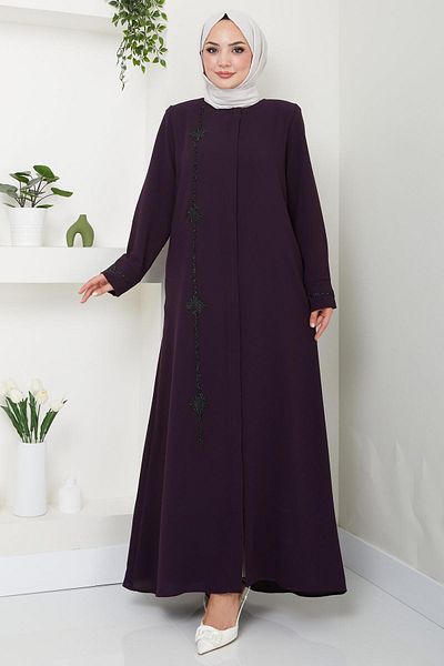 hafsamina Plum Ferace - Erva Stone Detailed, HM2478