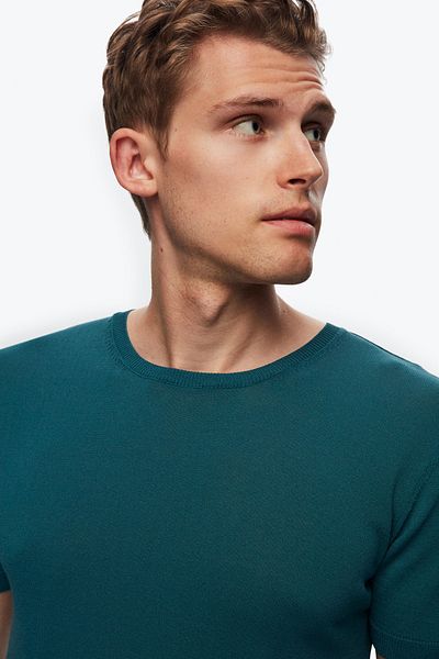 Twn T-shirt Emerald Green Slim Fit Rayon