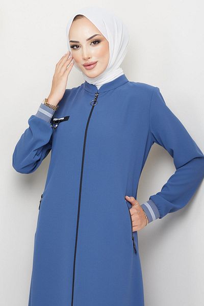 hafsamina Indigo Judge Collar Ferace - Ριμπ, Μοντέλο HM2256
