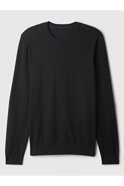 GAP Erkek Siyah %100 Pamuk Crew Kazak