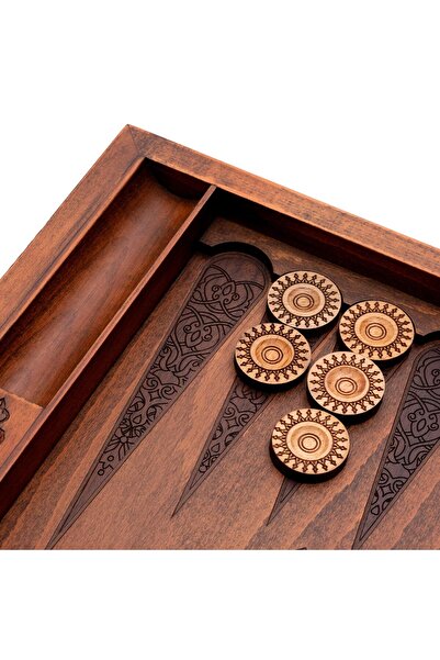 Anadolia Rumi Patterned Wood Backgammon