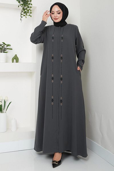 hafsamina Smoke Colored Icon Stone Ferace - HM2480