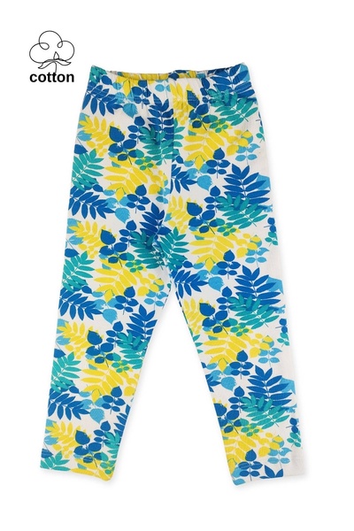 TWOO KİDS Fete - Colanți lungi de vară confortabile cu model de frunze