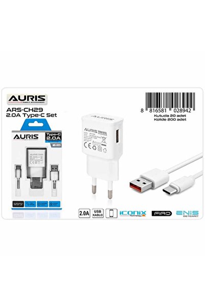 Auris Ars-ch29 Şarj Başlık Kablo Type-c 2.0 A20