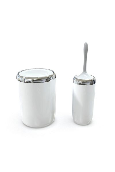 Prima Nova Σετ 2 τεμαχίων με διακόσμηση White Lima Chrome